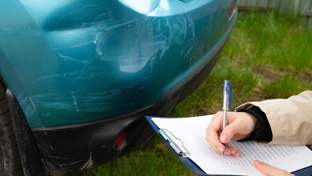 Damaged car bumper insurance claim