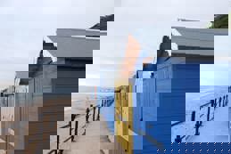 Colourful beach huts