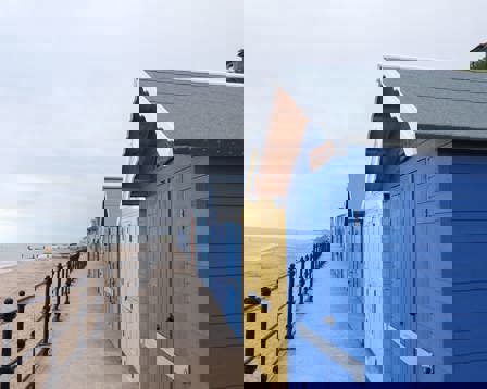 Colourful beach huts