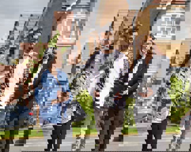 Estate agent with viewers