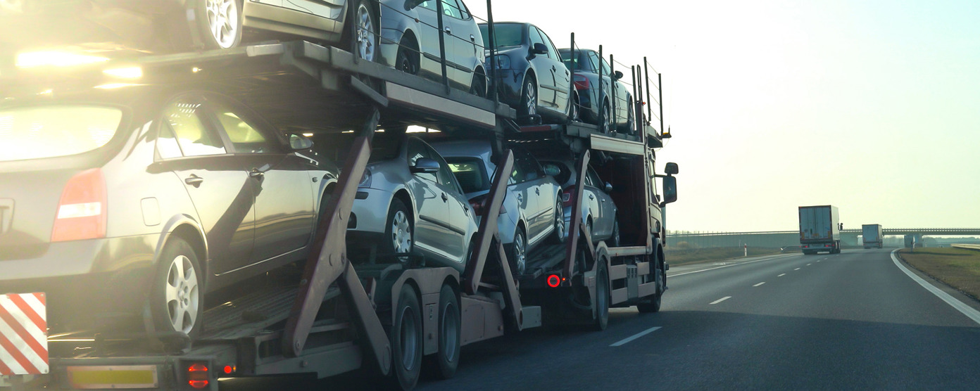 Transport vehicles on motorway