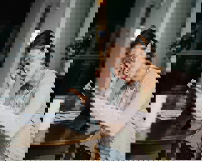 Female planning family finances